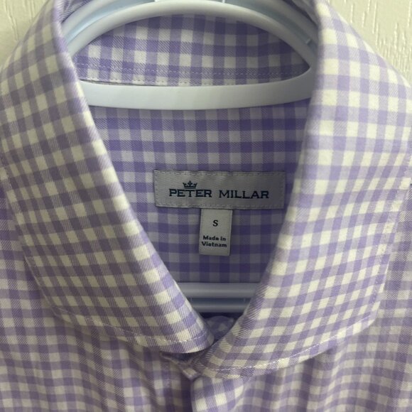 Peter Millar Men's Gingham Cotton Shirt - Picture 5 of 7